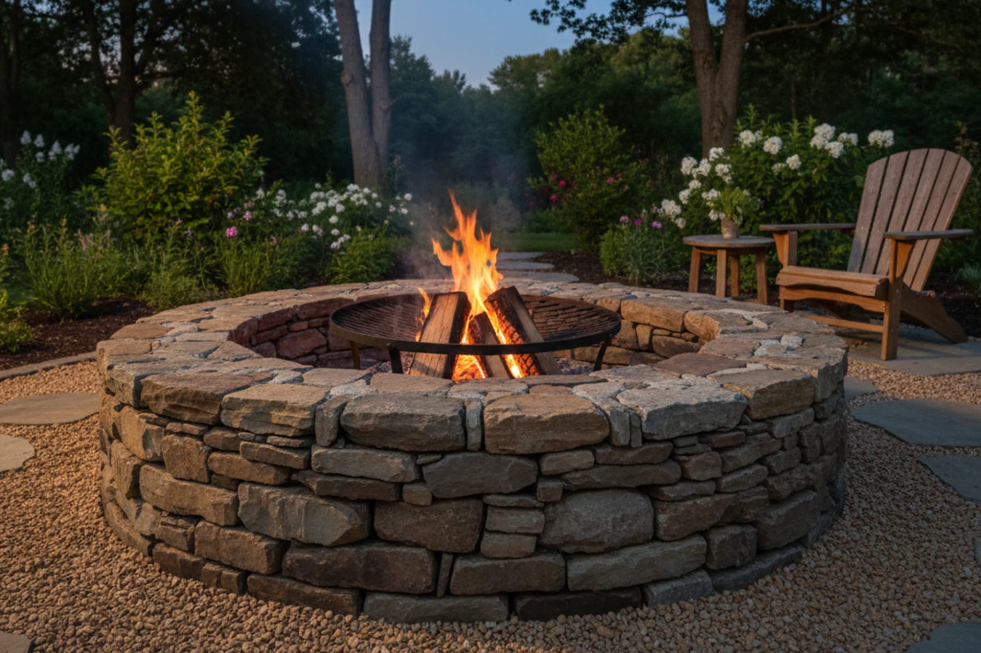 Natural Stone Firepit
